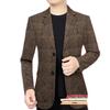 Men's Versatile Plaid Business Suit Jacket for Spring & Autumn