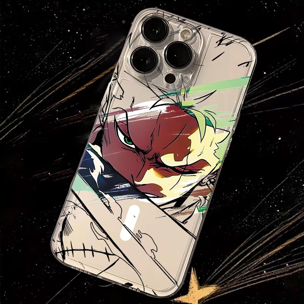 Anime Ones Pieces Luffys Magnetic Phone Case for Samsung Galaxy S25 S24 S23 S22 S21 S20 FE Edge Plus Ultra 5G Soft Clear TPU