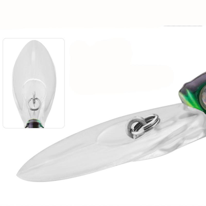 Angelköder Lange Zunge Angelköder 9cm 6.5g Kunstköder Eingebaute Ringperlen Simuliert hart