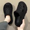 Women's Summer Baotou Half Slippers 2024: Trendy Thick-Soled, Non-Slip, Comfortable Hole Shoes