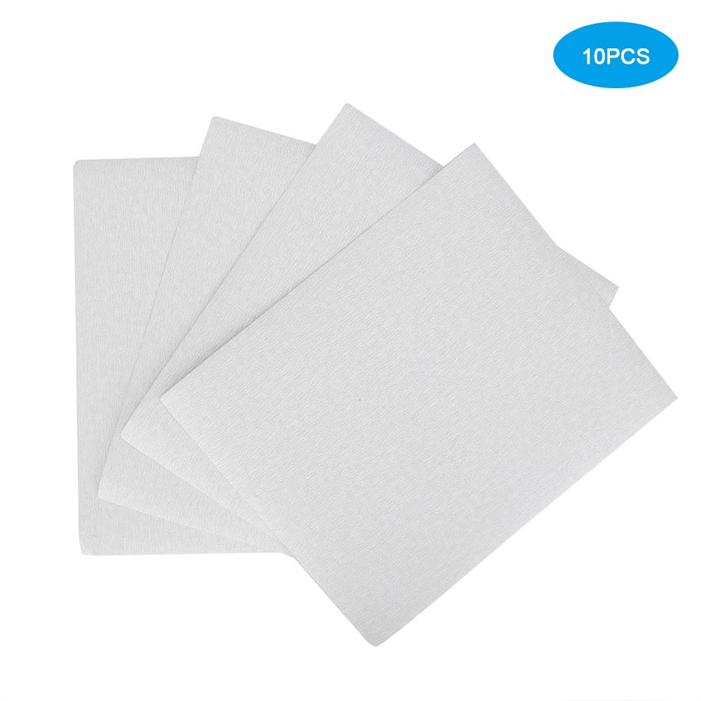 10pcs Wet Dry Dual Use Sandpaper Sheets Surface Polishing Tool Jewelry Polishing AccessoryWhite Sandpaper 320 Grit