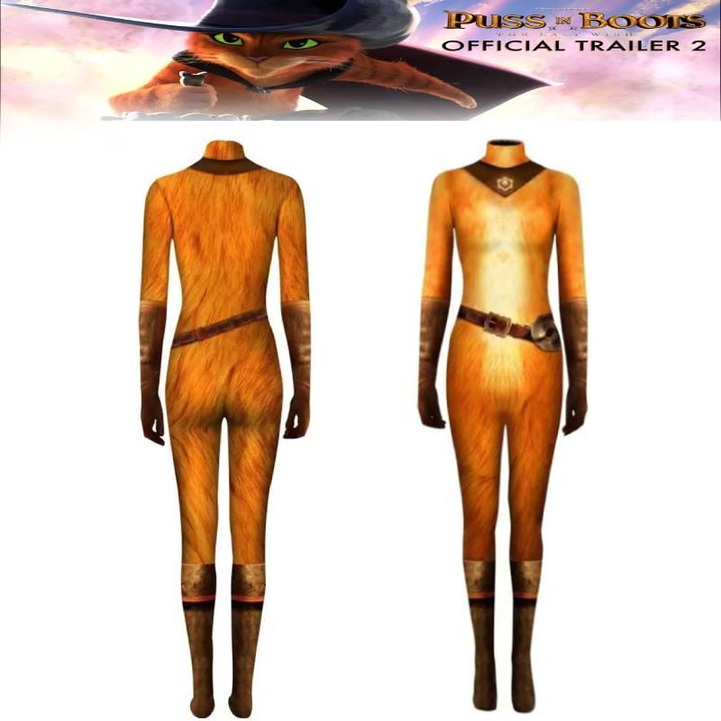 Puss In Boots Cosplay Costume Jumpsuit For Halloween Carnival