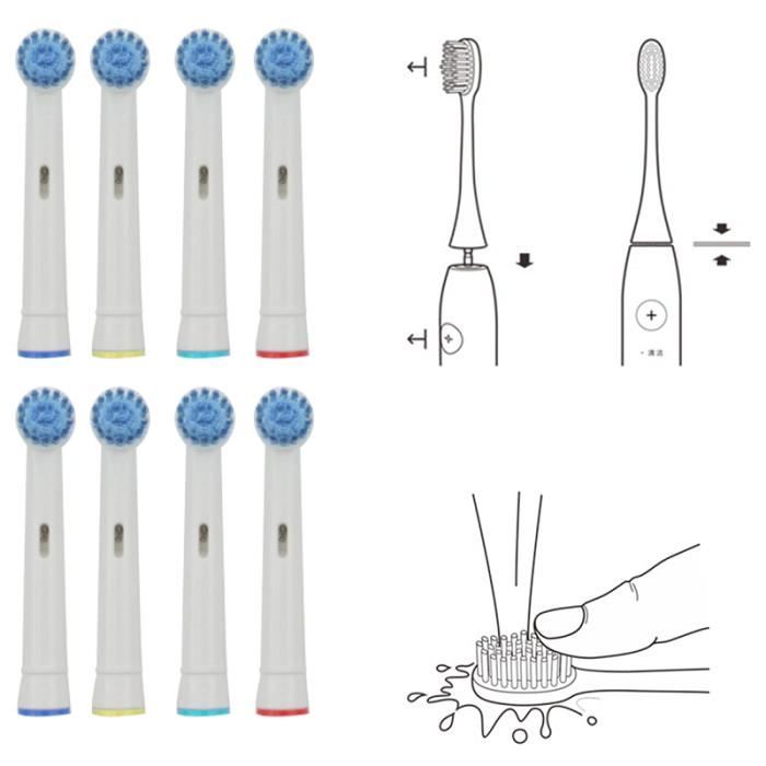 Remplacement des têtes de brosse à dents électrique Pro 20X pour Braun Oral B Sensitive Clean