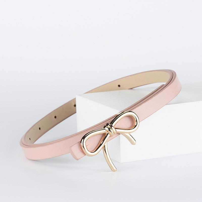 Leather Chic Pu Bowknot Slim Waist Belt For Versatile Fashionable Outfit Coordination