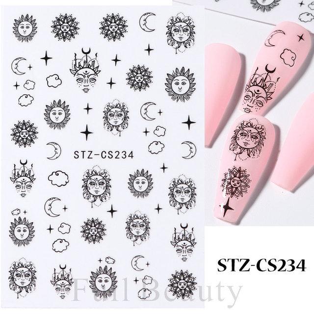 Nail Sticker Wine Red Bow Tie Line Feather Nail Enhancement Back Glue Nail Jewelry Nail