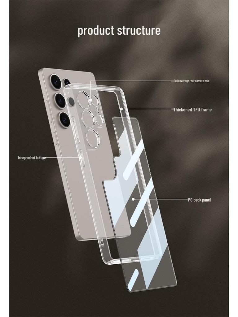 Galaxy S25 Case - Ultra Slim Transparent for S25Ultra and Creative Space Design for S25Plus