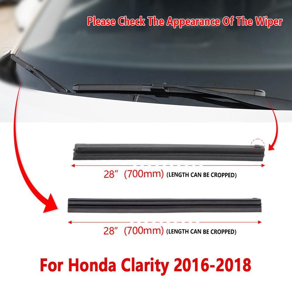 Wiper Rubber Strip for Honda Clarity 2016 2017 2018 Car Wiper Refill Accessories 1Pair
