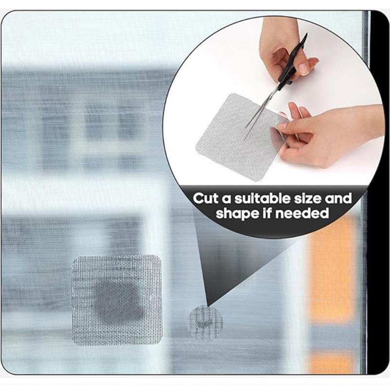 Window Screen Repair Tape 10cmx10cm Net Curtain Door Screen Repair Patches Keep Screens Intact