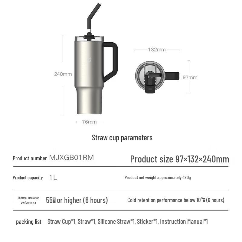Xiaomi Mijia Insulated Straw Tumbler 1L