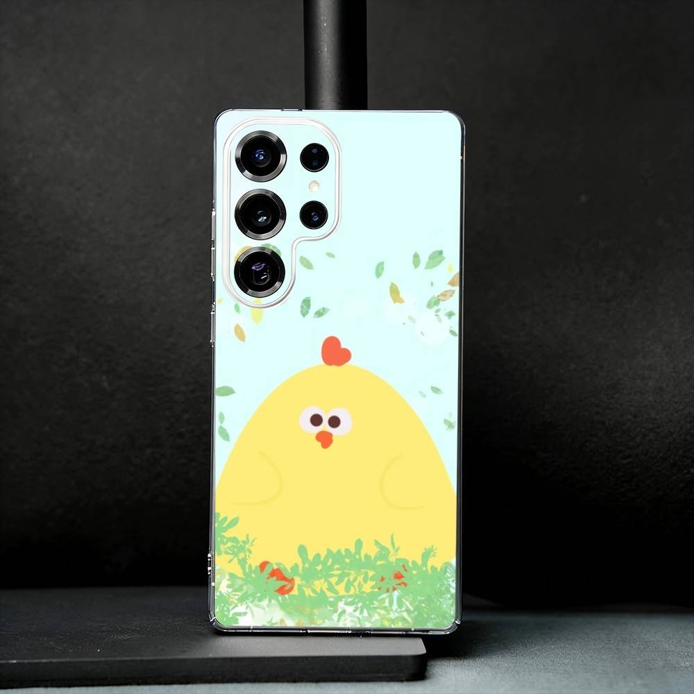 D-un D-un Chicken Phone Case For Samsung S25,S24,S21,S22,S23,S30,Ultra,S20,Plus,Fe,Note,10,9,5G Transparent Cover