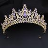 Luxury Flower Crystal Tiaras and Crowns for Bride Women Elegant Bridal Wedding Crown Hair Jewelry Party Prom Accessories