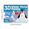 4Pcs/Set Youngsters High-Standard 3D Superior-Grade Geometric First-Class Jigsaw First-Class Puzzle High-Standard Sticker Premium-Quality