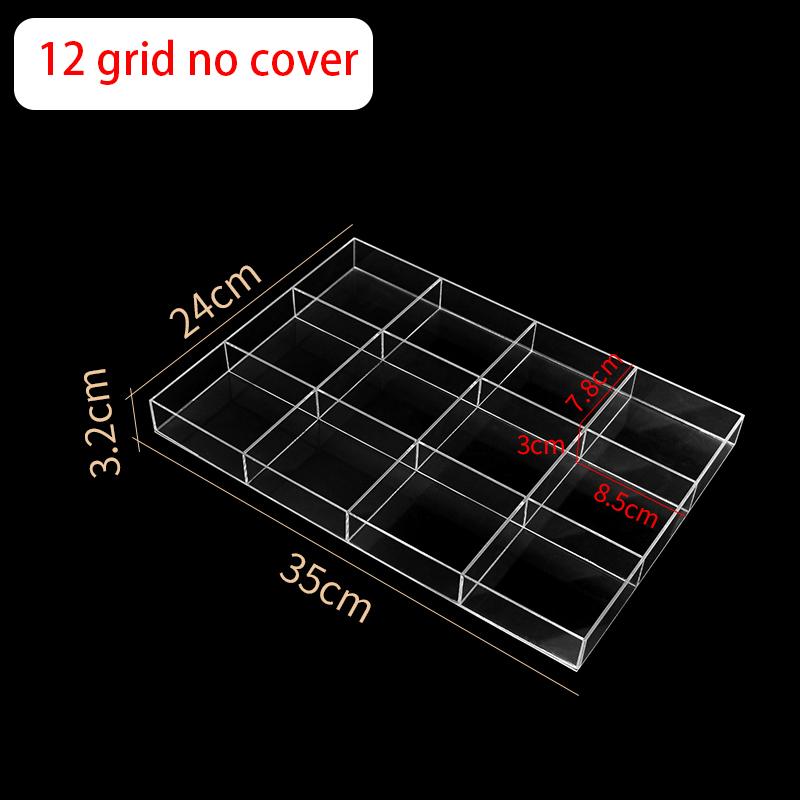 

Acrylic Jewelry Tray Showcase Display Organizer Holder Dividers for Stud Drop Earring,Watch,Bead,Trinket Storage Box Dish Drawer