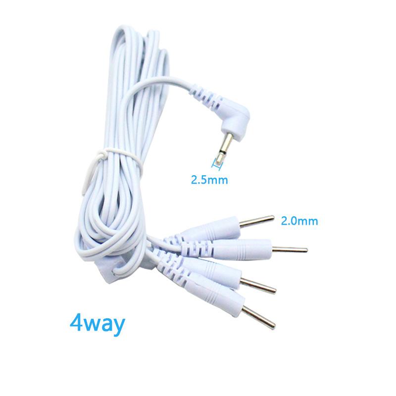2.5mm Electrode Cable 2/4 Pin Connectors TENS Electrotherapy Lead Wires for Acupuncture Muscle Stimulator Therapy Massager