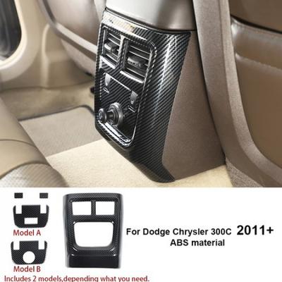 Hinterer Luftauslass-Belüftungsabdeckung Dekor Zubehör für Dodge Charger 2011+ Kohlefaser