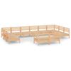 Vidaxl 12-Cz. Garden Lounge Set, Solid Pine Wood