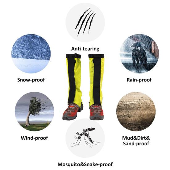 1 Par Utendørs Ben Gamasjer Justerbar Vanntett Menn Kvinner Vandring Klatring Snø Ski Jakt Snake Guard Snøstøvel Sko Gaiter Leg Protector Cover