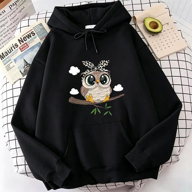Cute Cartoon Owl Funny Hoodies Spring Autumn Winter Casual Hoodies Sweatshirts Men Women Pullovers