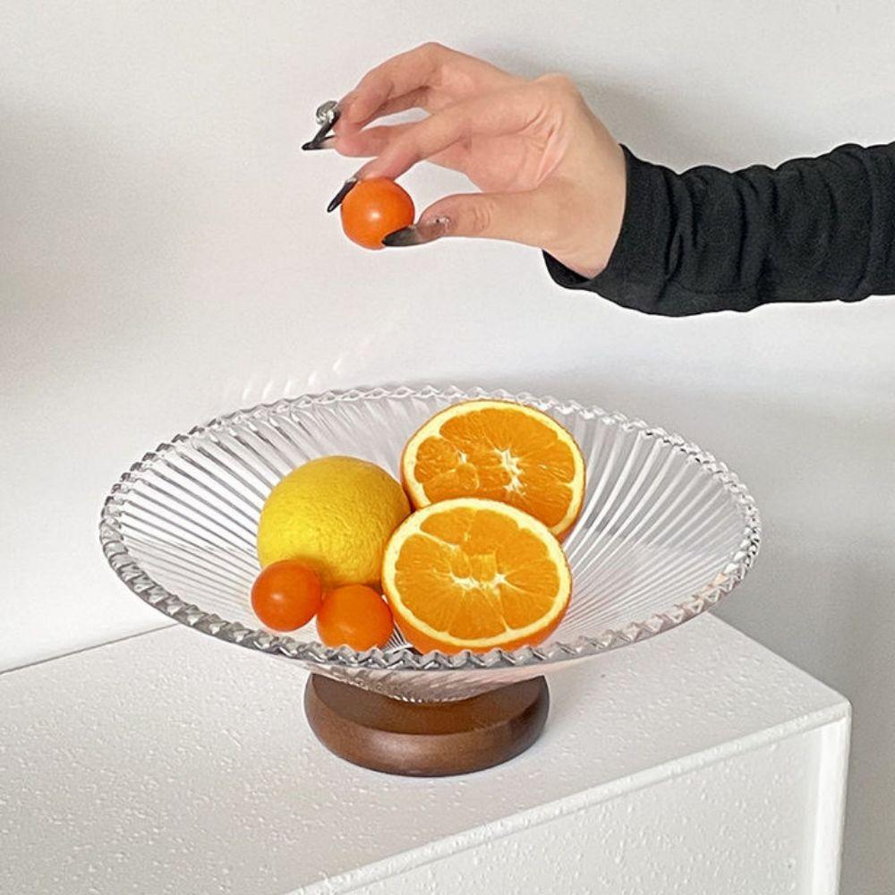 Large Capacity French Glass Berry Tray Decorative Dry Fruit Placed Tray  for Snacks Candy