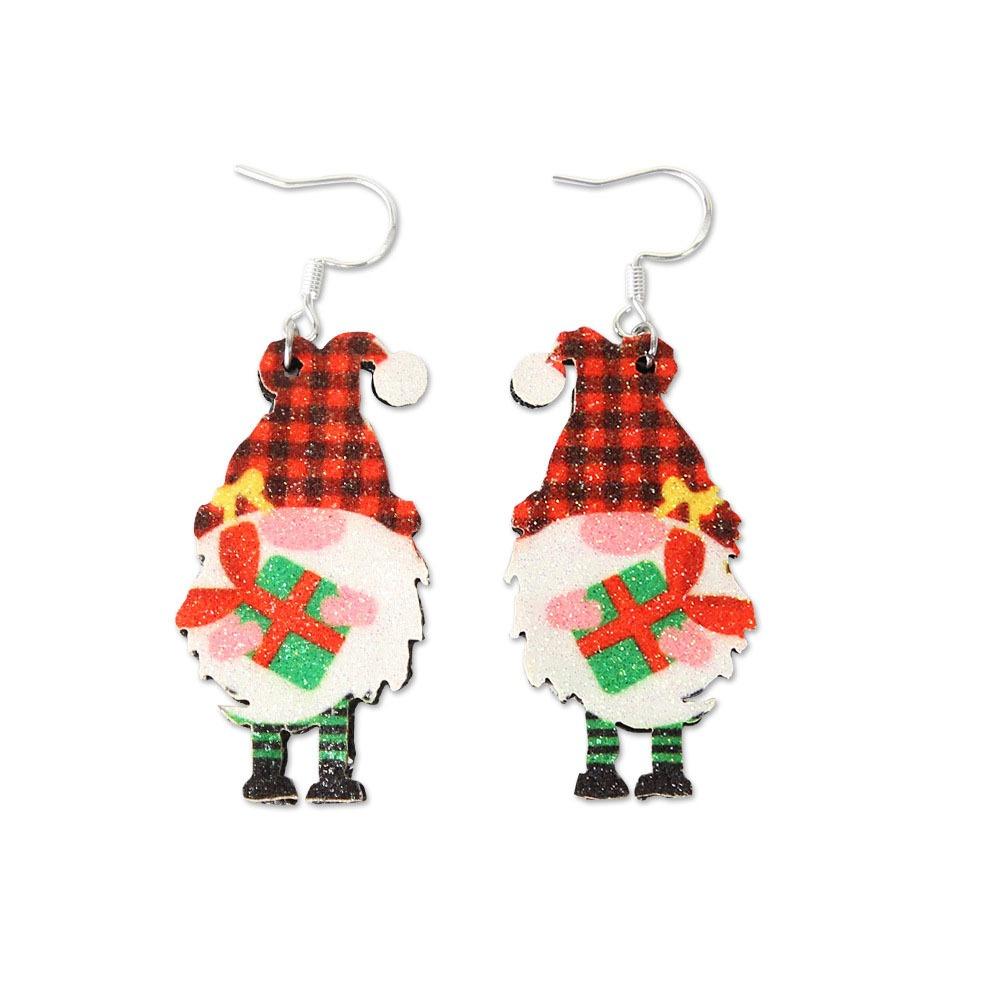 1Pair Christmas Tree Christmas Earring Handmade Sew Xmas  Eardrop Santa Claus  Earrings  Women