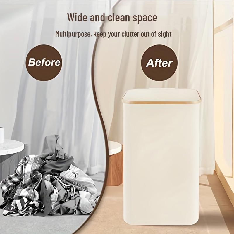 Foldable Japanese Style Laundry Basket with Inner Bag - Super Large Fabric Hamper for Bedroom and Bathroom.