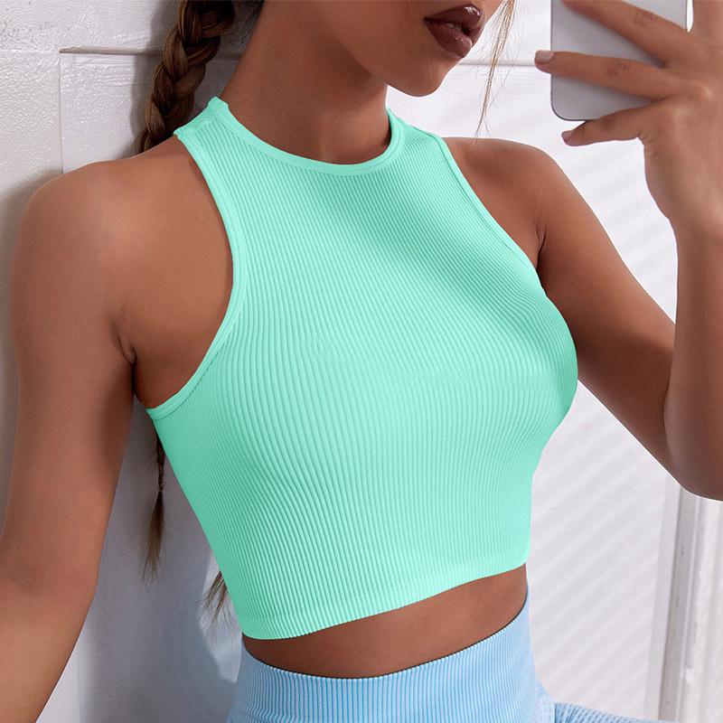 Women's High-End Backless Sports Vest - Shockproof Running & Yoga Top