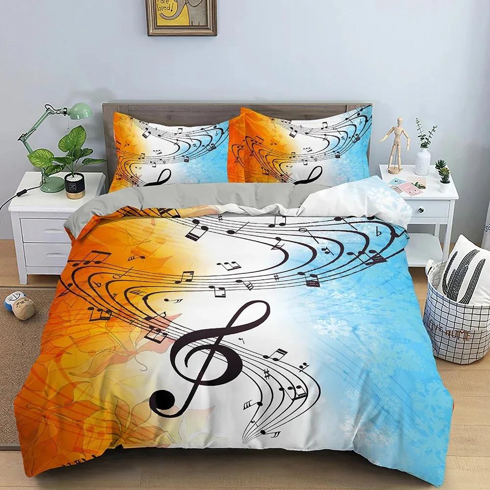 Comforter Music Notes For Boysgirls Room Decor Rock Music Themed Comforter Musical Pattern Bedding Set Full Queen Size