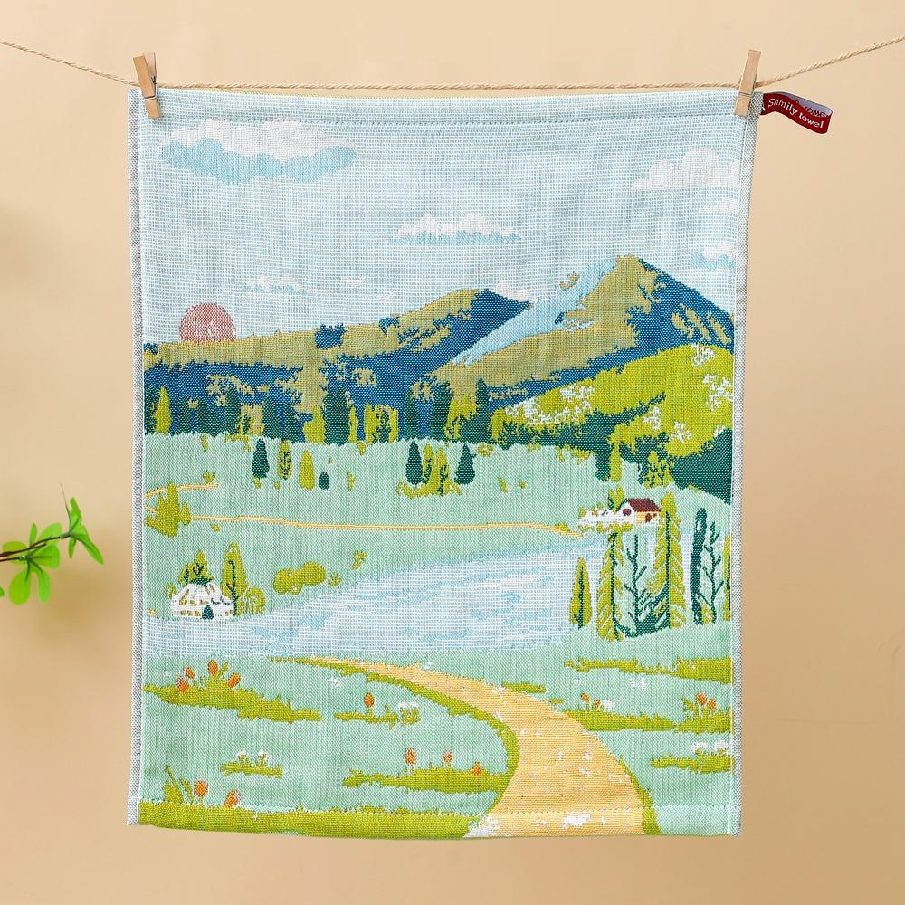 

Cartoon Kitchen Towel 4 Layer Cotton Gauze Tea Towel Large Hand Towel Kindergarten Children 1