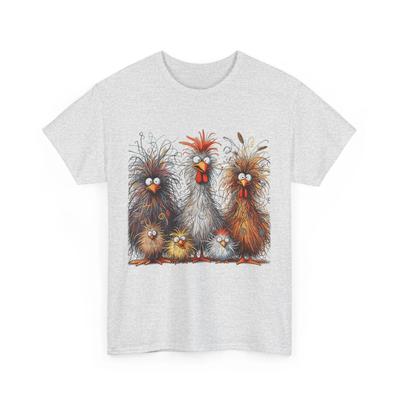 Eagerlys Bunte Lustige Hühnerkunst, Verrückte Hühnerfamilie T-Shirt
