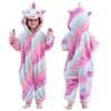Animal Panda Onesie Kigurumi Pajamas for Children Tiger Unicorn Costumes Baby Boy Girl Jumpsuit Flannel Winter Overalls for Kids