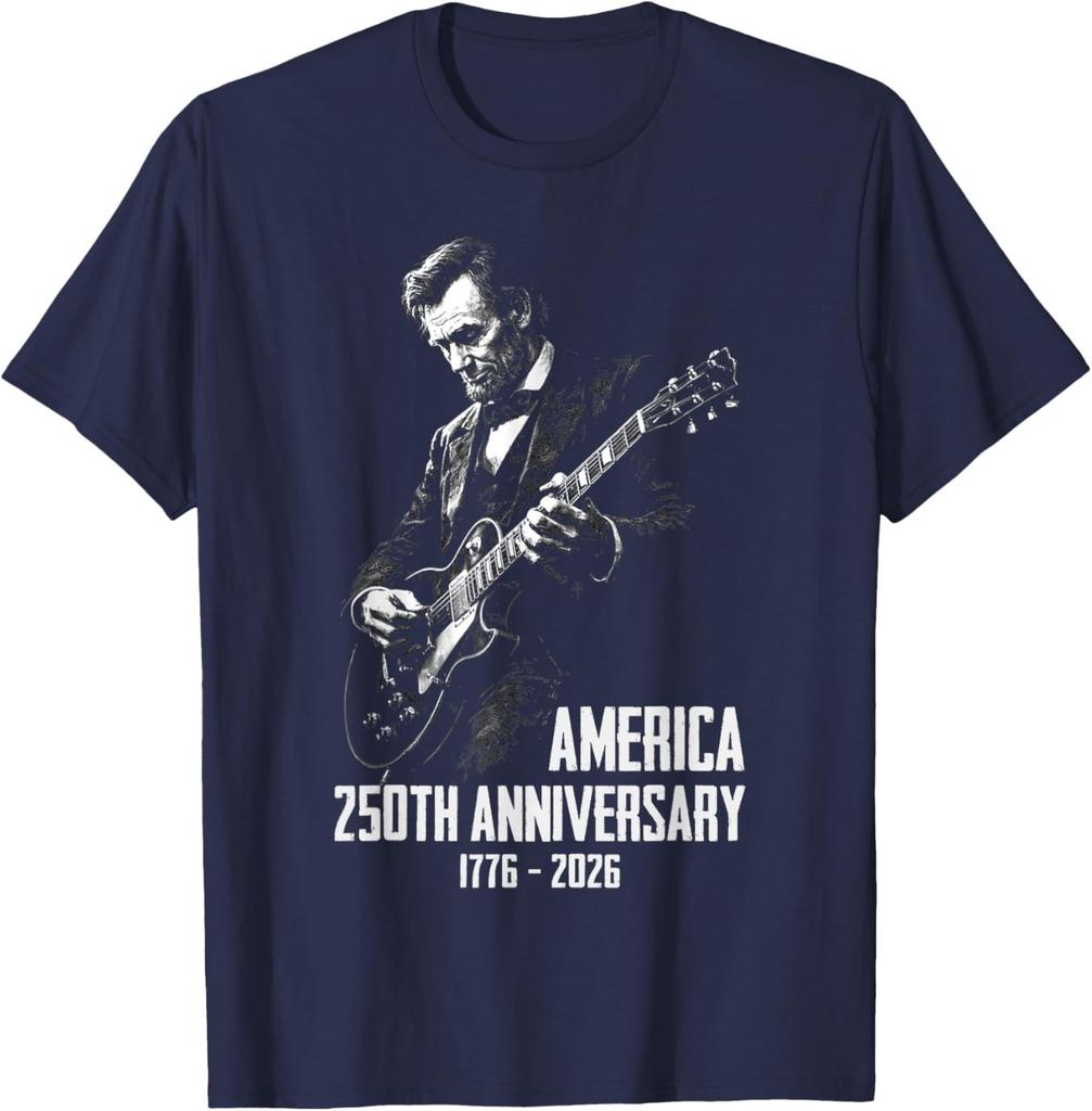 Abraham Lincoln spielt Gitarre 4. Juli 250. Jubiläum Unisex T-Shirt