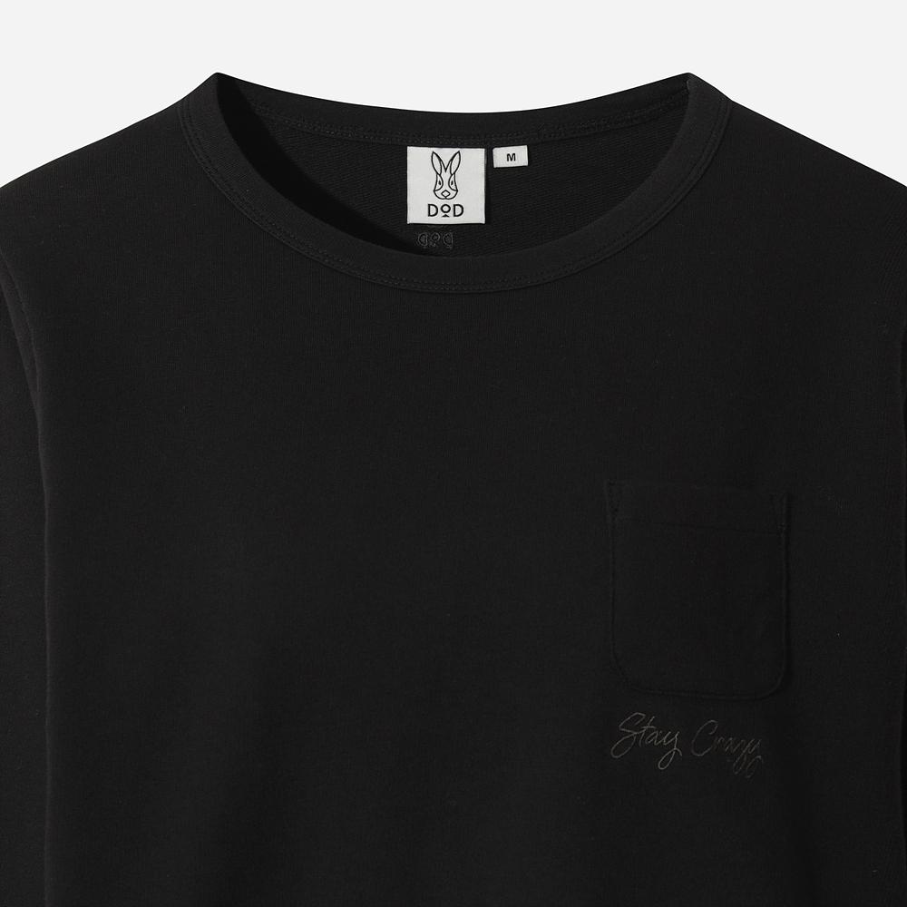 DOD Essential Pocket Long T-Shirt For Women (Black)
