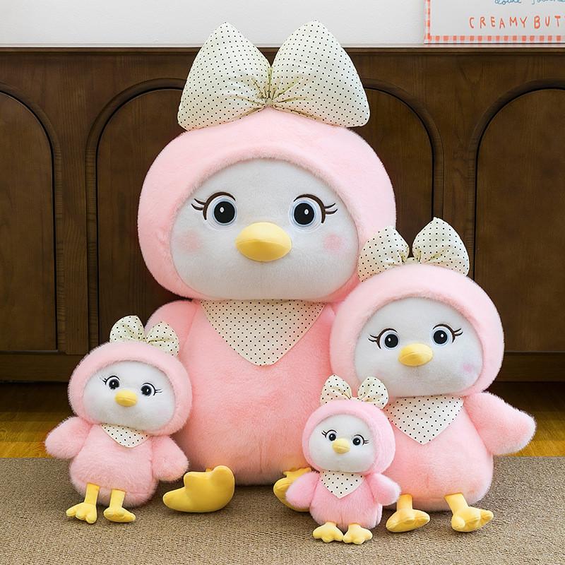 Scarf Plush Chick Toy Bow Headpiece Mink Fur Costume Animal Stuffed Doll Gift