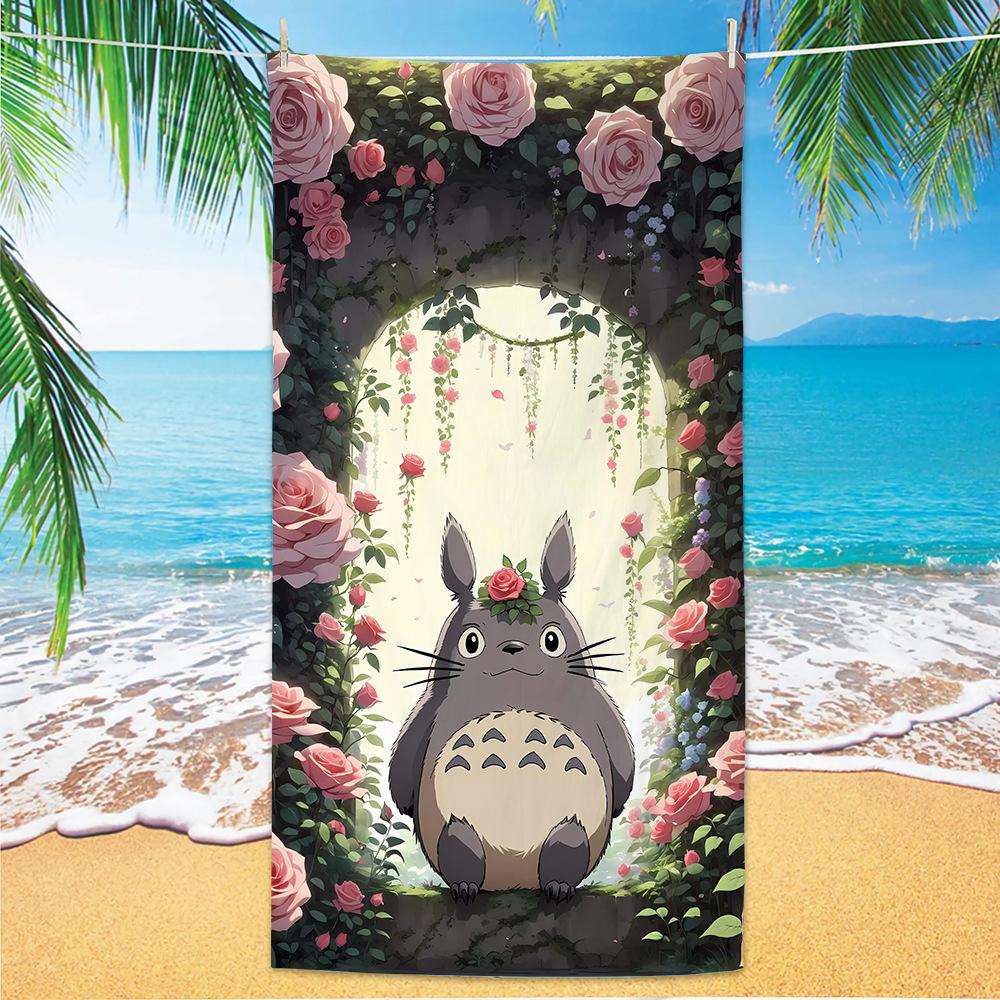 Send Cartoon Animation Chinchilla Beach Towel Microfiber Digital Printing Quick-Drying Beach Towel
