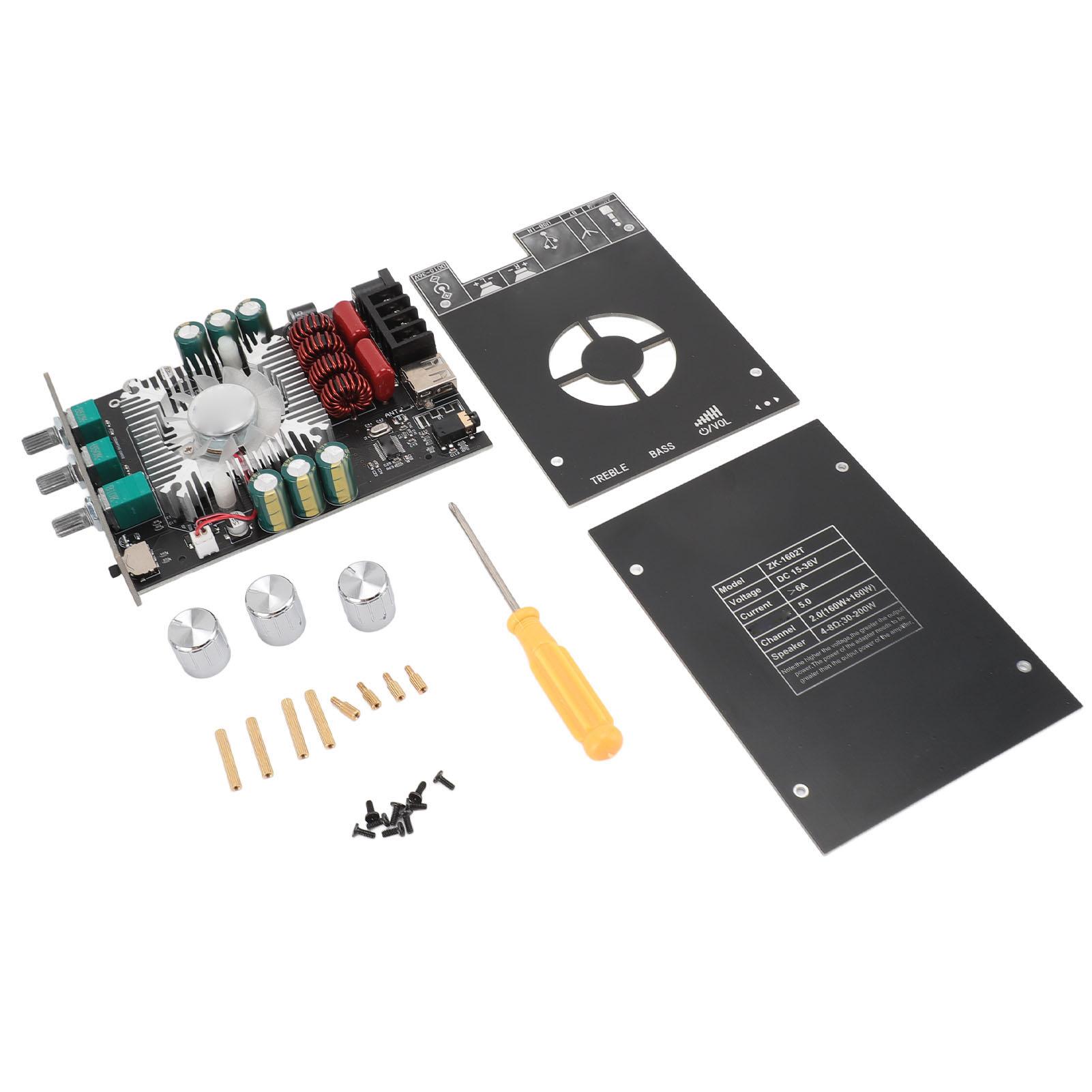 

Плата підсилювача потужності ZK 1602T 160 Вт X 2 Bluetooth з мікросхемою TDA7498E 2.0 канал Bluetooth 5.0