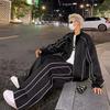 Men's High-End Casual Sportswear: Loose Cardigan Jacket & Wide-Leg Pants Two-Piece Set
