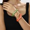 Color Acrylic Irregular Bracelet Internet Celebrity Personality Advanced Sense Wavy Open Bracelet