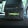 Car Sunshade Plate Tissue Box Universal Auto Interior Soft Leather Car Tissue Box Car Hanging Buckle Container Paper Bag Tools