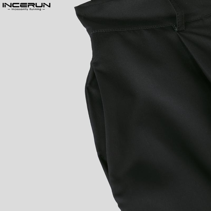 INCERUN Men Casual Loose Zip-up Waist Print Wide Legs Long Trousers Pants