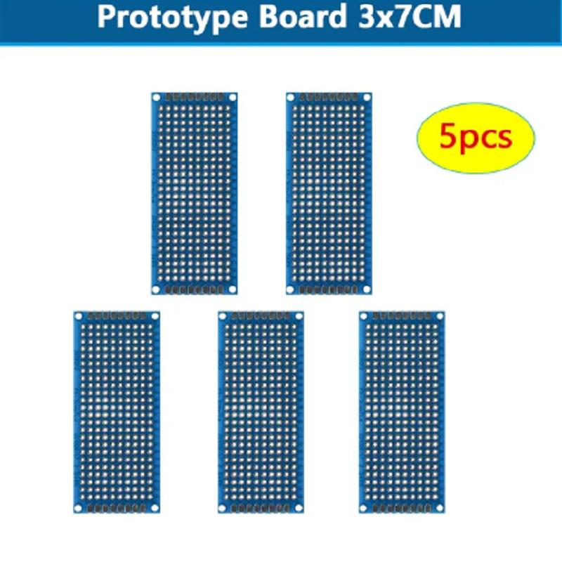 5/10PCS PCB Board Prototype Board Blue 3x7cm 4x6cm 5x7cm 7x9cm Double Sided Circuit Boards DIY Electronic Kit