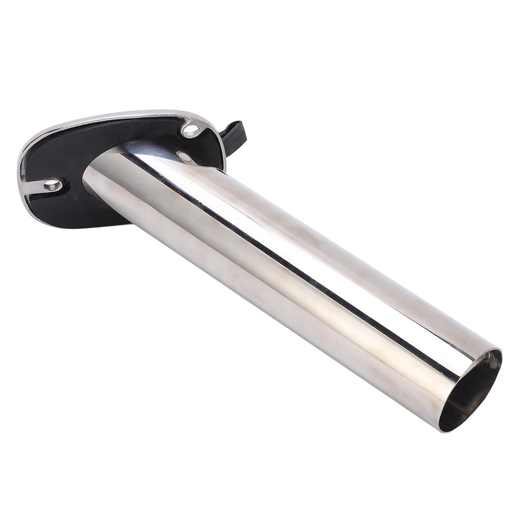 Rod Holder Flush Mount Heavy Duty 316 Stainless Steel UV Resistant PVC Cap 15 Degrees  245mm