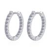 925 Sterling Silver Gold-Plated Moissanite Ear Cuffs for Women - Exquisite Round Hoop Earrings
