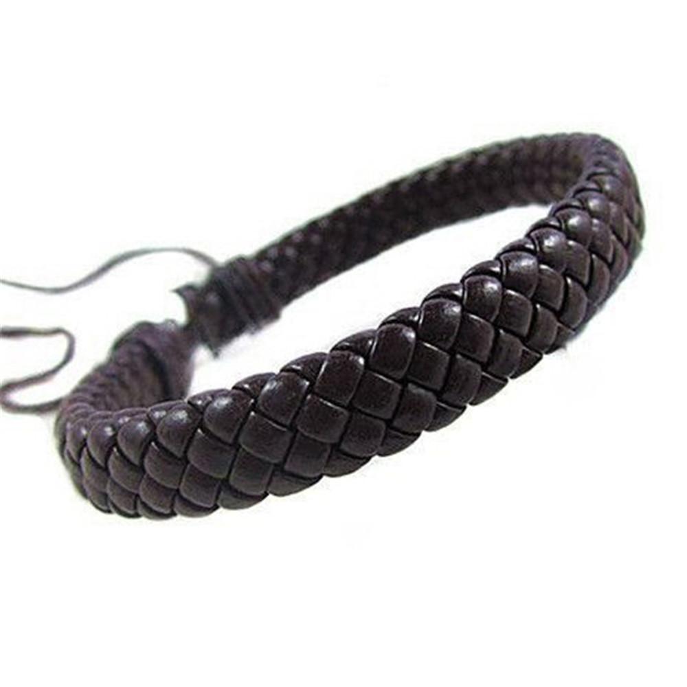 Simple Design Black Leather Bracelet For Women Men Punk Rope Chain Charms Bangles Gothic Jewelry Gifts A621
