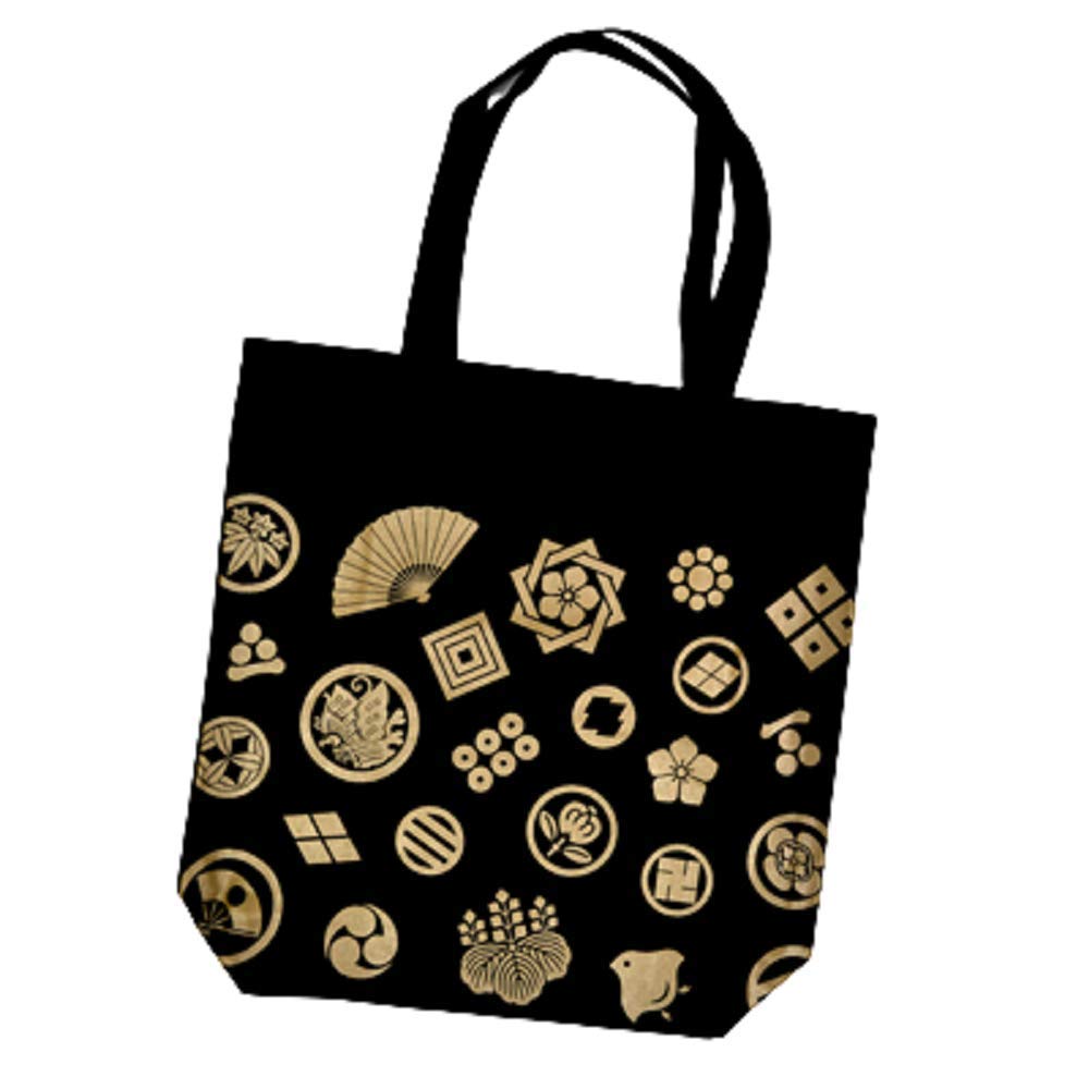 

Family Crest Tote Bag Japanese Pattern Bag Tote Japanese Pattern Cotton Bag Black [Japonesque] (Family Crest)