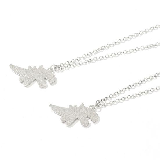 Pendant Necklace Dinosaur Ins Hip Hop Jewelry Long Electroplating Couple Necklace for Friend
