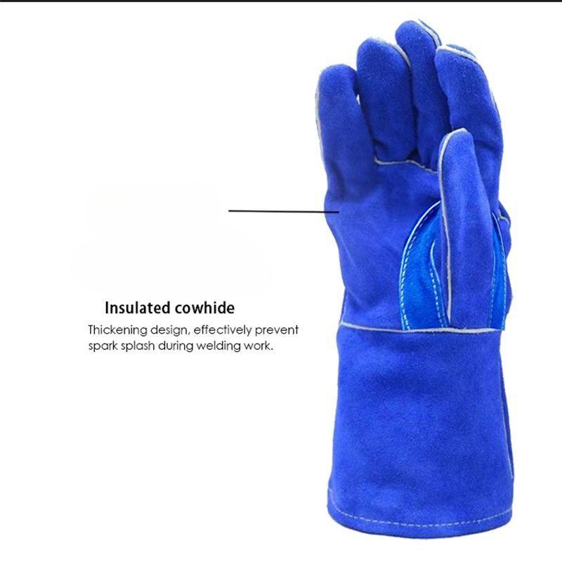 Long Full Cowhide Electric Welding Gloves Welder Welding Welding Heat Insulation Steel Factory Industrial Labor Protection Gloves