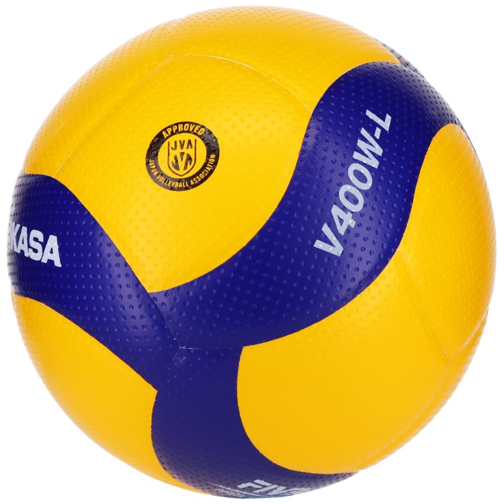 Mikasa V400W-L Lightweight Volleyball Yellow/Blue 4-Size Approved by Japan Volleyball Association for Elementary School Use