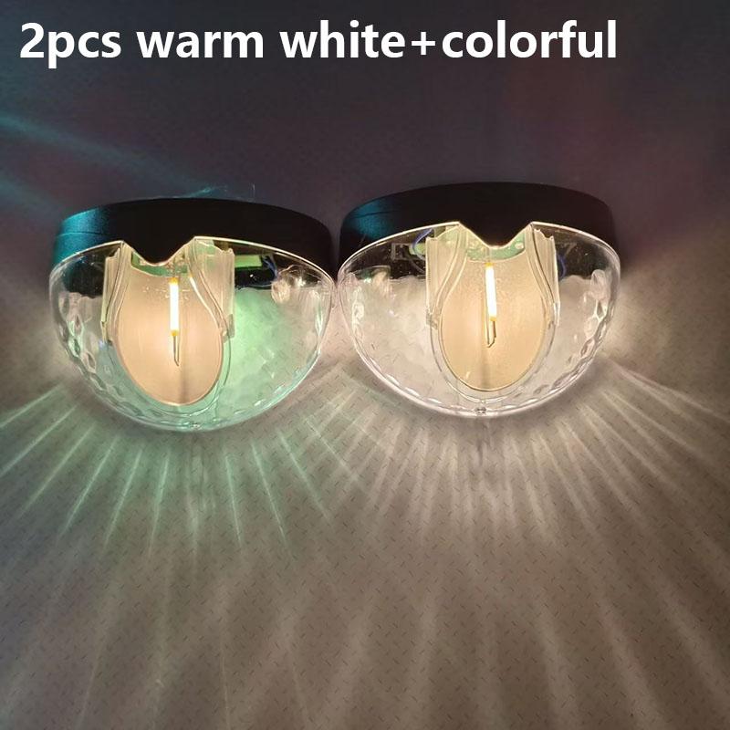 Solar Tungsten Filament Lamp, Courtyard Wall Lamp, Semi-circular Fence, Outdoor Garden Landscape Decoration, Night Light