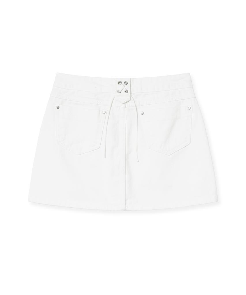 Midnight Move Belt Skirt (White)