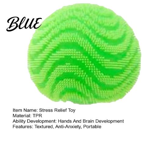 Stress Relief Fuzz Ball Soft Stretchy Textured Squeeze Toy Anxiety Reduction Portable Travel School Office Fidget